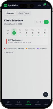Class scheduling on mobile